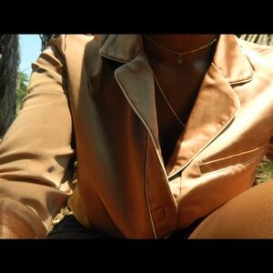 Nordstrom Tan Blazer Classic Lapel Suit Jacket